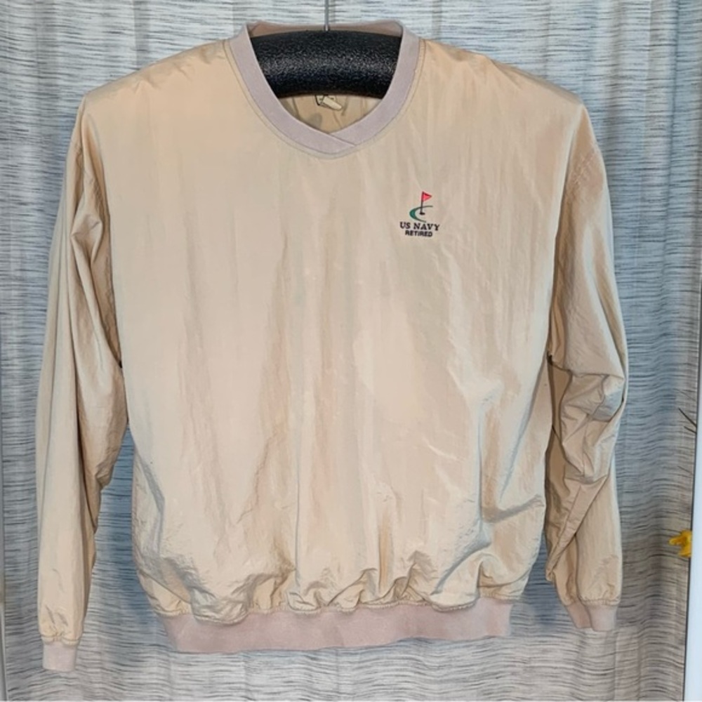 Gear for Sports cream/tan pullover long sleeve light jacket.